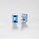 Glamorousky blue 925 Sterling Silver Fashion Simple Geometric Square Blue Cubic Zirconia Stud Earrings 936B4ACF328761GS_4