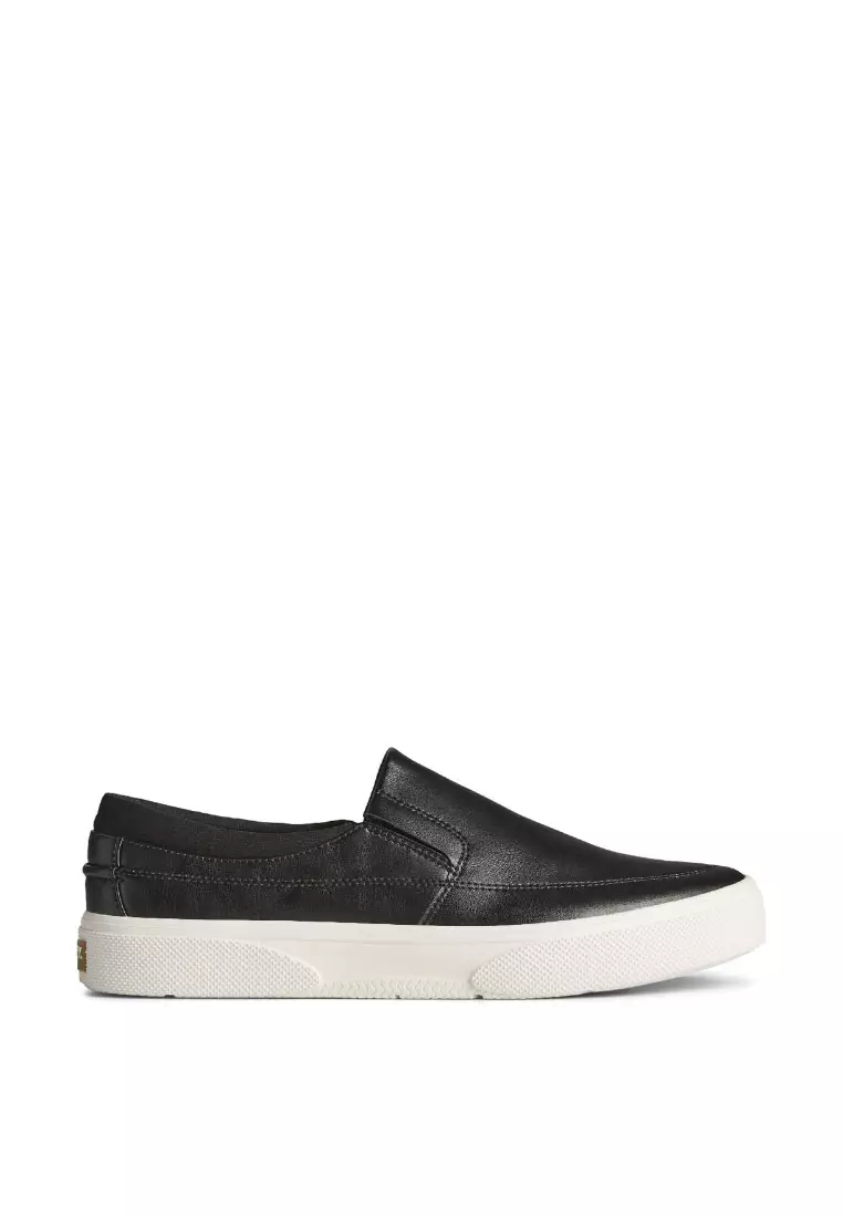 Sperry black store slip ons