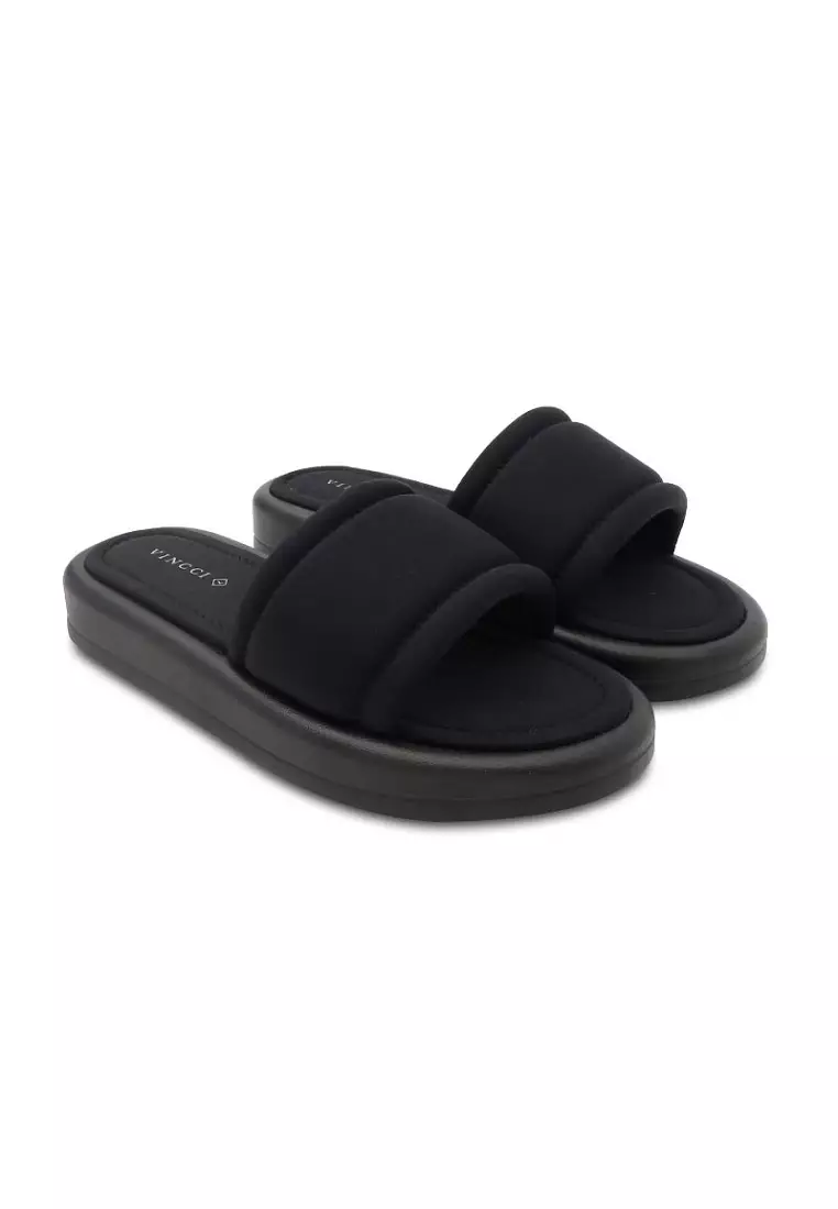 Buy Vincci Slide On Flat Sandals Online | Zalora Malaysia