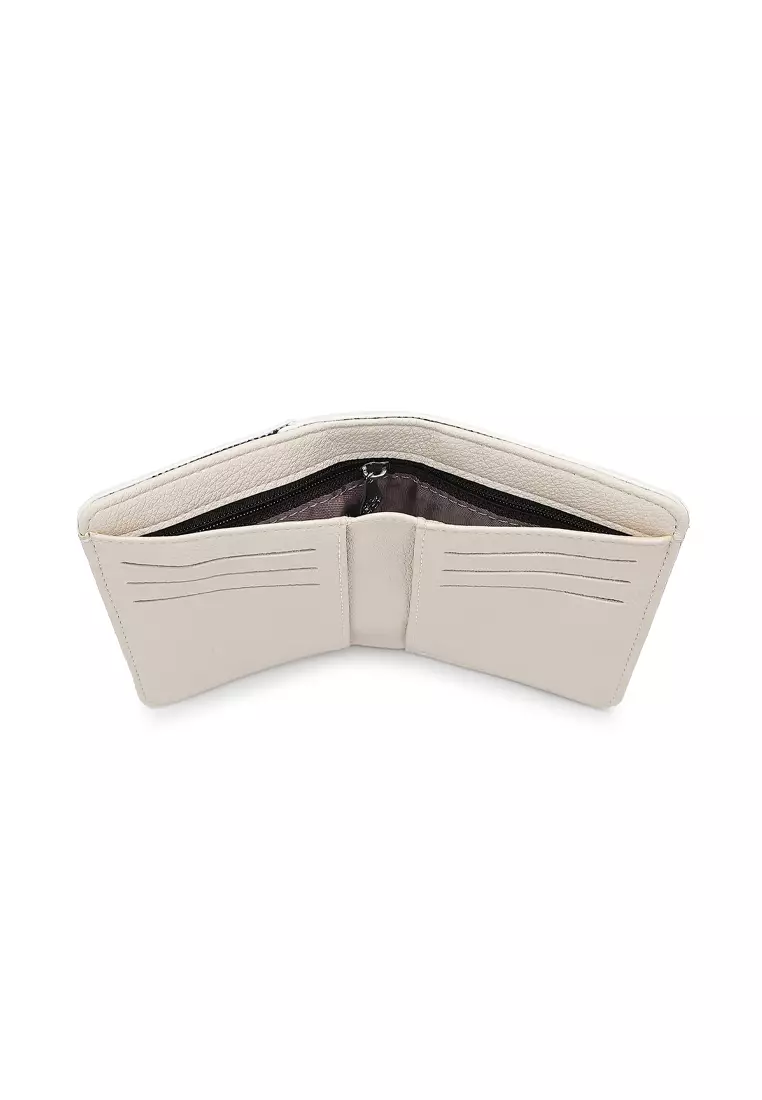 2 In 1 Long Purser with Coin Purse - White