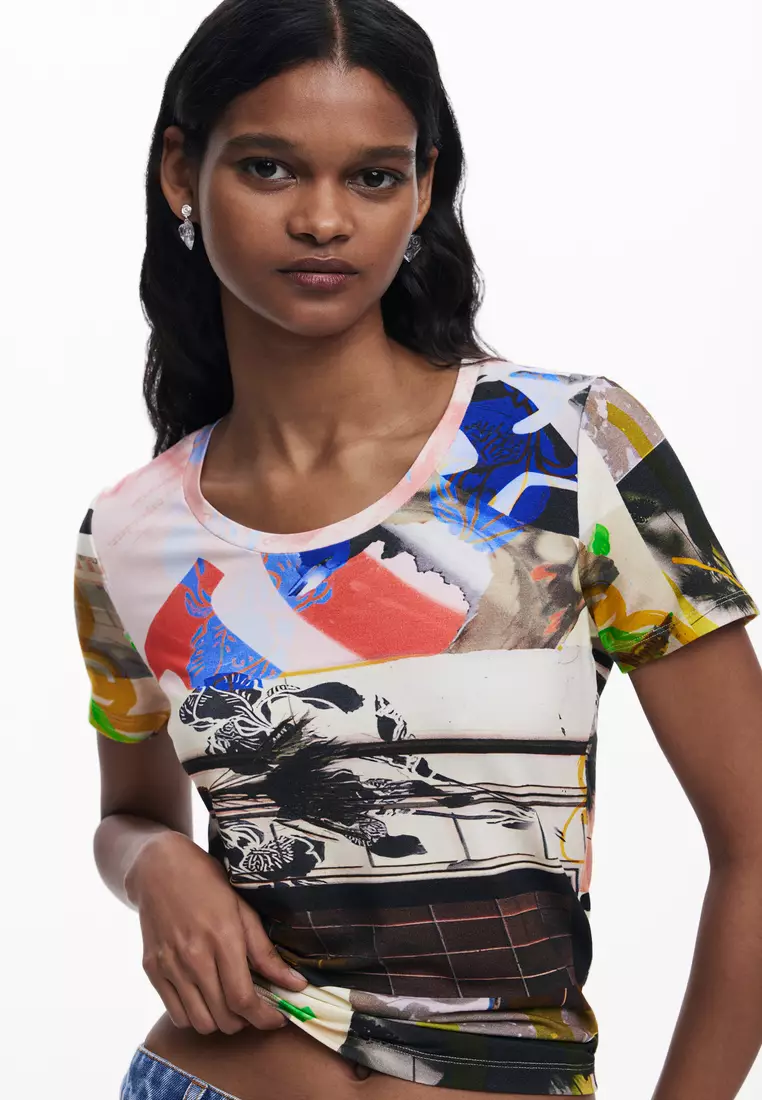 Collage print T-shirt