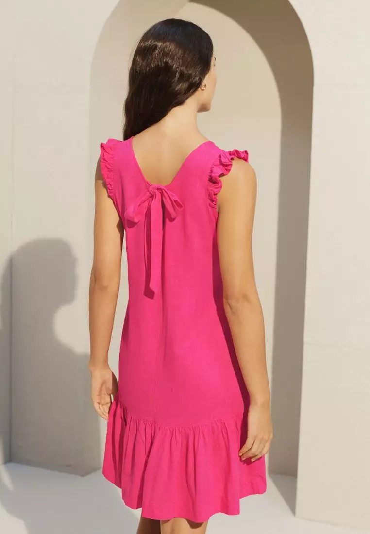 Buy NEXT Tiered Linen Blend Summer Dress 2025 Online ZALORA