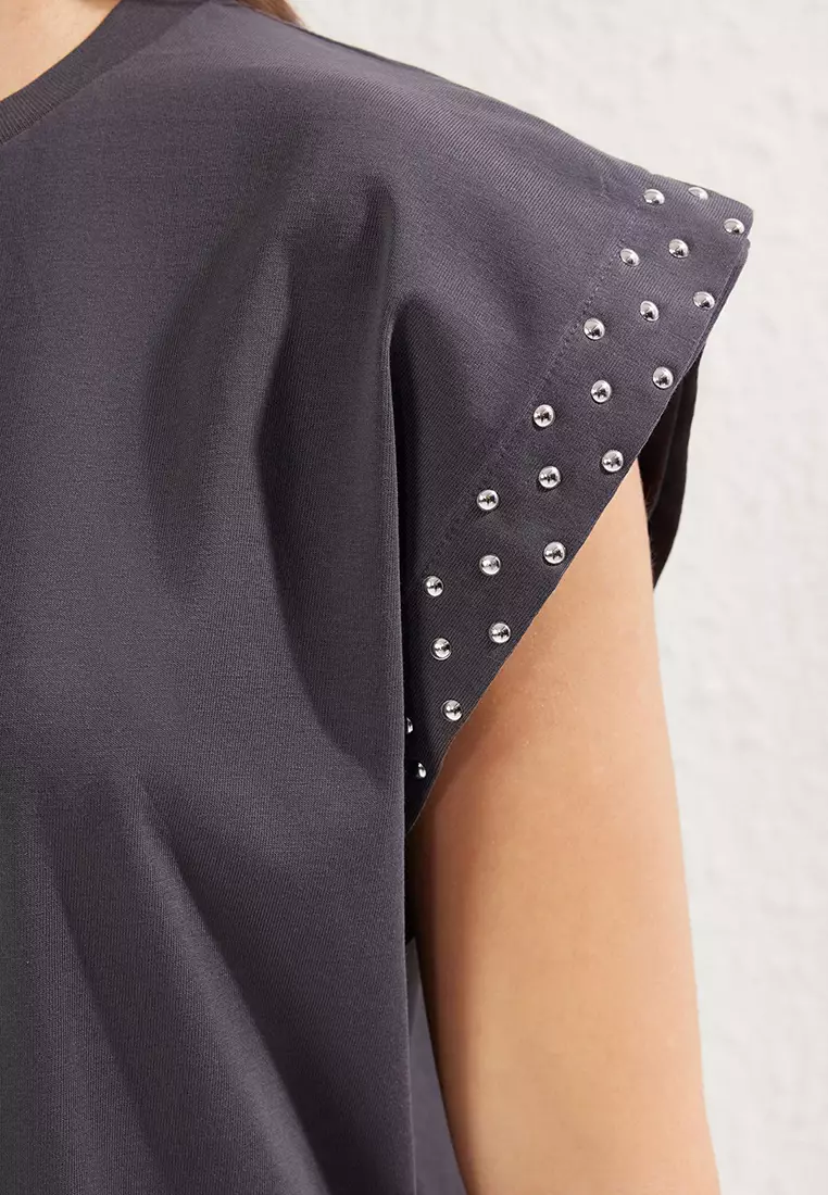 Studs Detailed T-Shirt