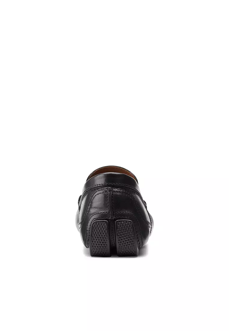 Buy Clarks Markman Plain Black Leather Mens Casual Shoes Online