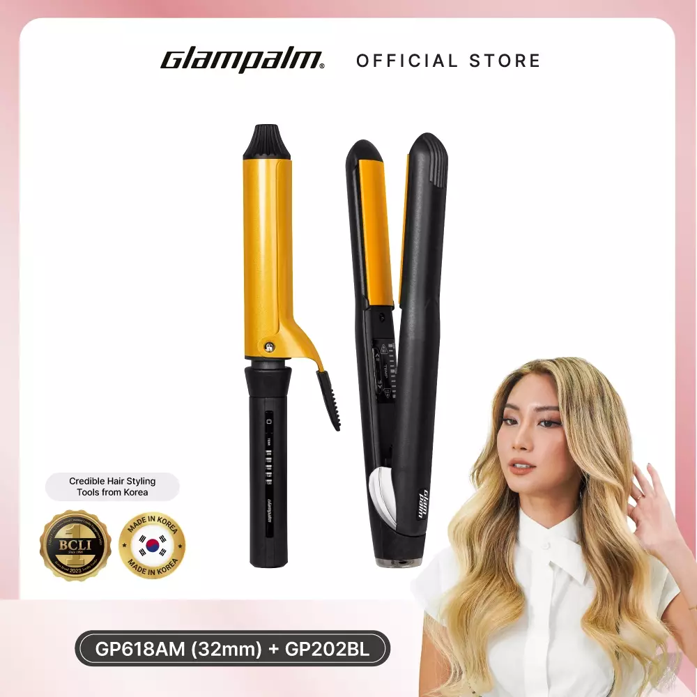 Paket Glampalm Catokan Volumizer GP202BL - Pengeriting Rambut GP618AM