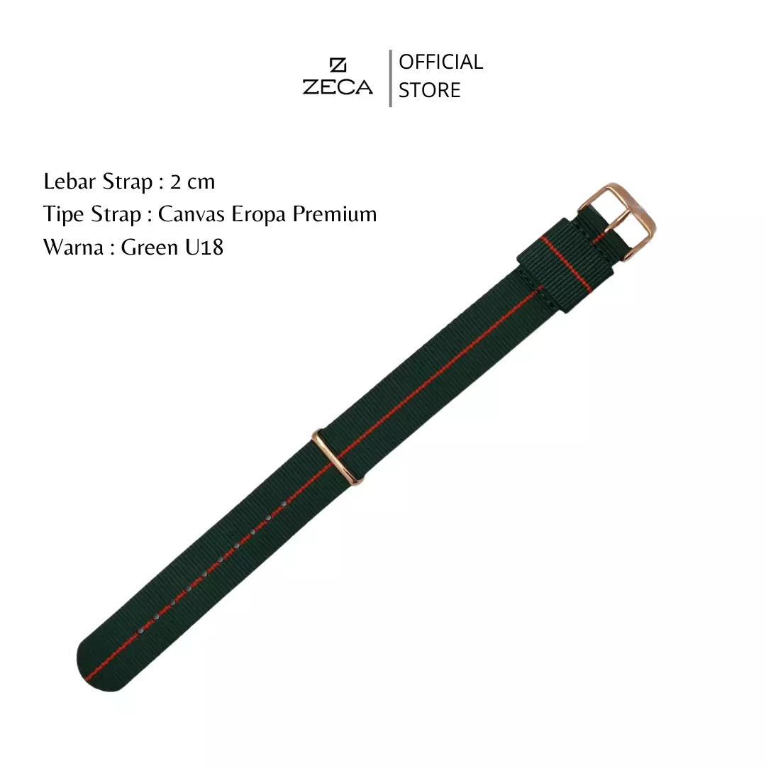 Jual ZECA Strap Tali Jam Tangan 2cm Tali Canvas Eropa Premium