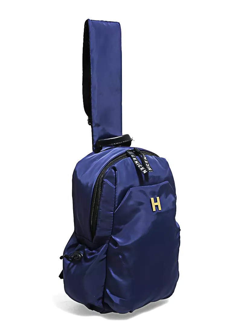 Roger Tas Selempang Pria Shoulder Bag Water Resistant Large Compartment Material Nylon ORIGINAL - Blue