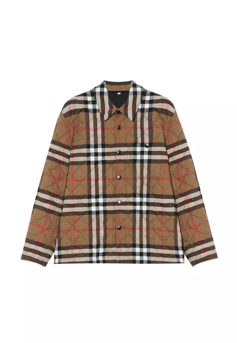 Men's Cotton Jacket in Brown 80914591