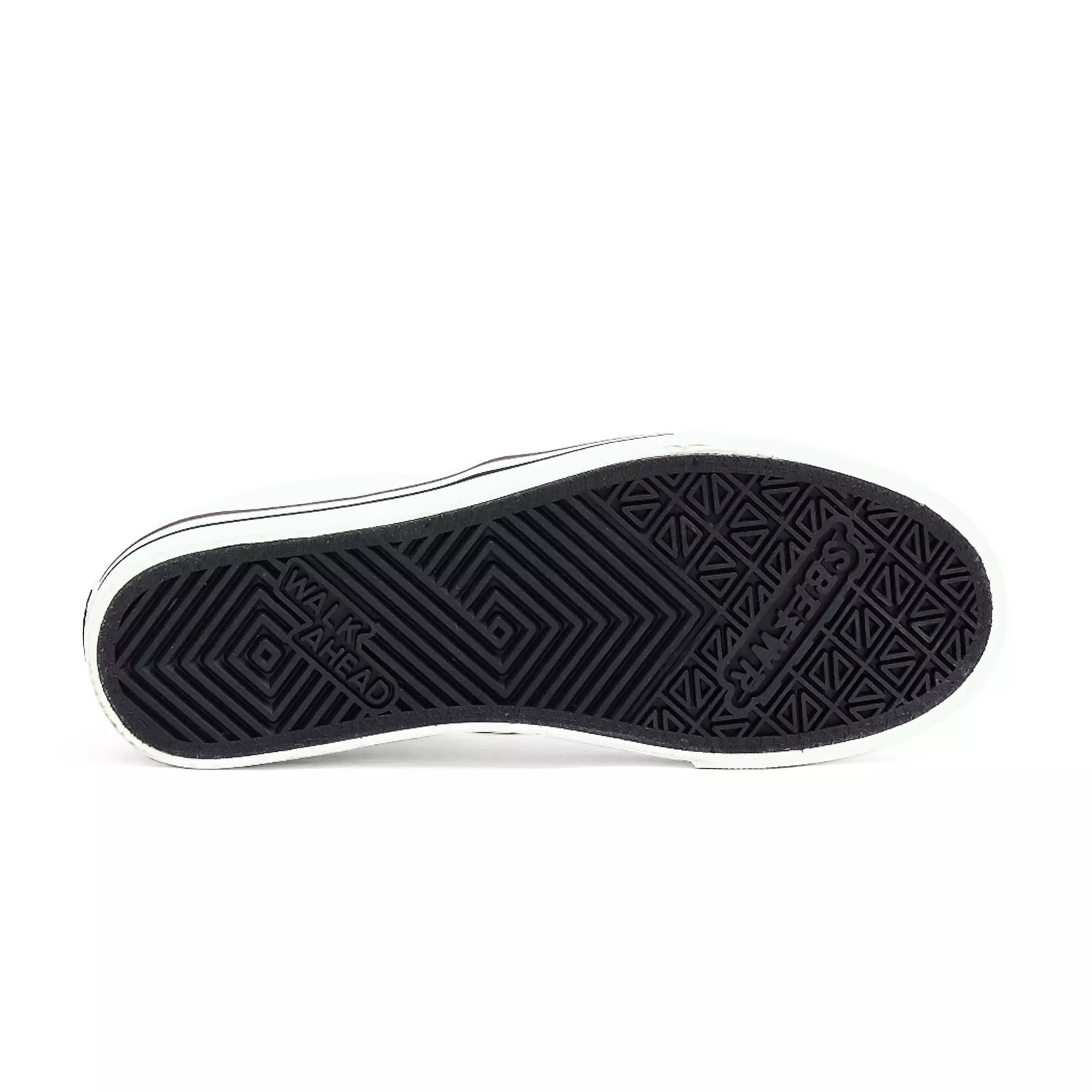 SABA Slip On Half Black White LX Black - Sepatu Sneakers Casual Pria Wanita