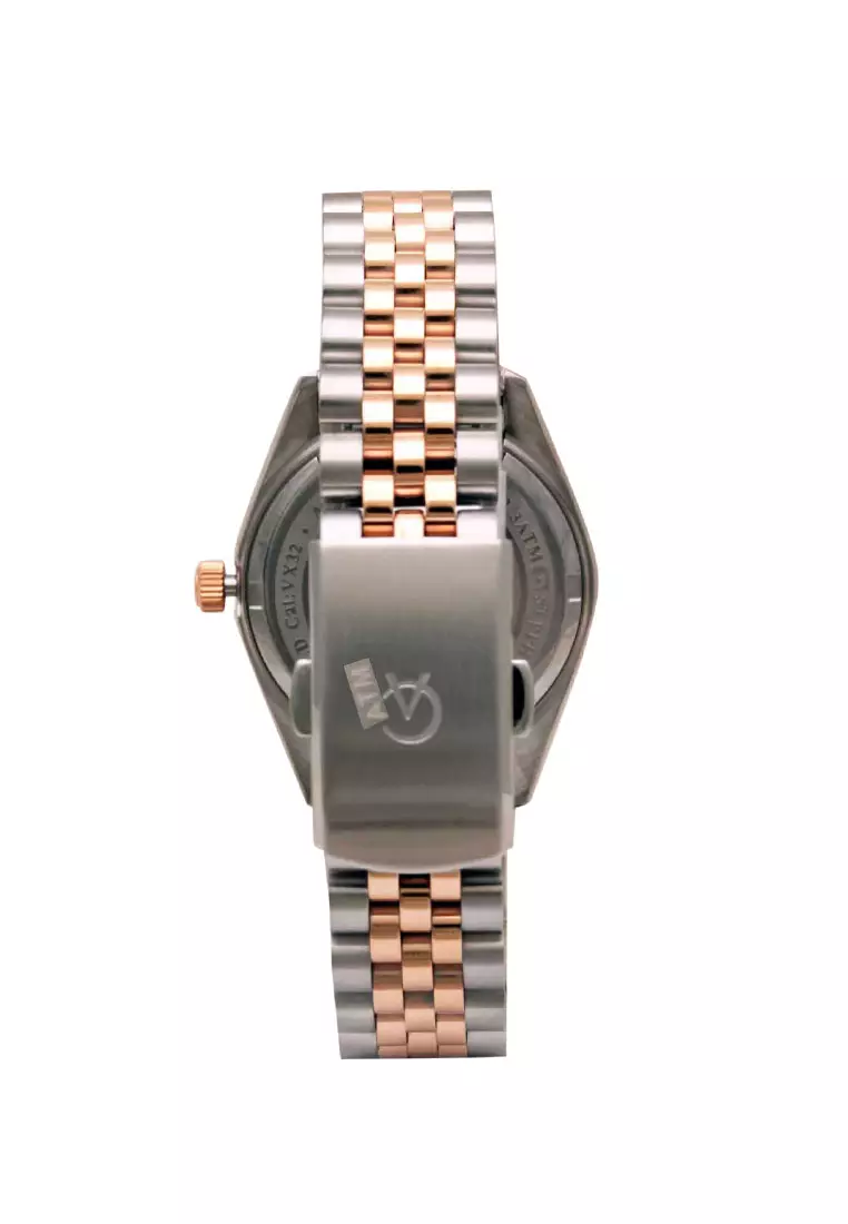 Alexandre Christie Jam Tangan Wanita - Silver Rosegold - Stainless Steel - 5014 LDBTRLN