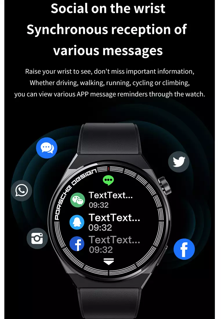 SmartWatch GT8 Anti Air Original Layar Terang 1.28''Pemantauan Tidur Alat pengukur langkah Jam Pintar black
