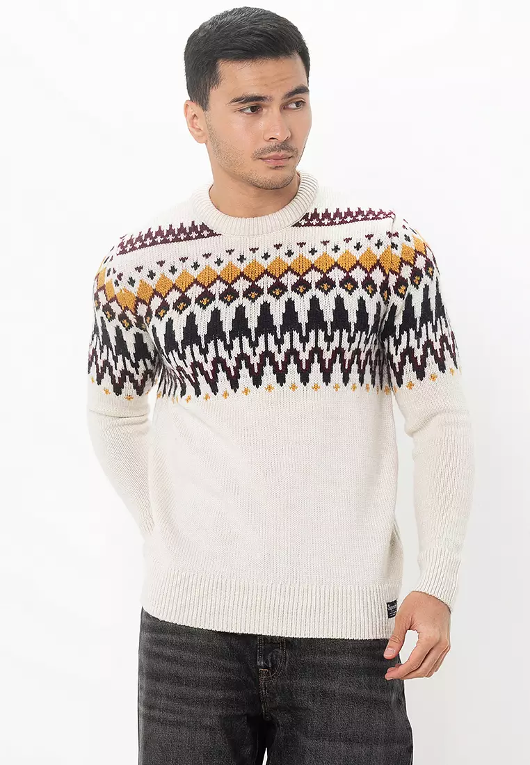 Buy Superdry Fairisle Knit Crew Jumper 2025 Online ZALORA - Main Image