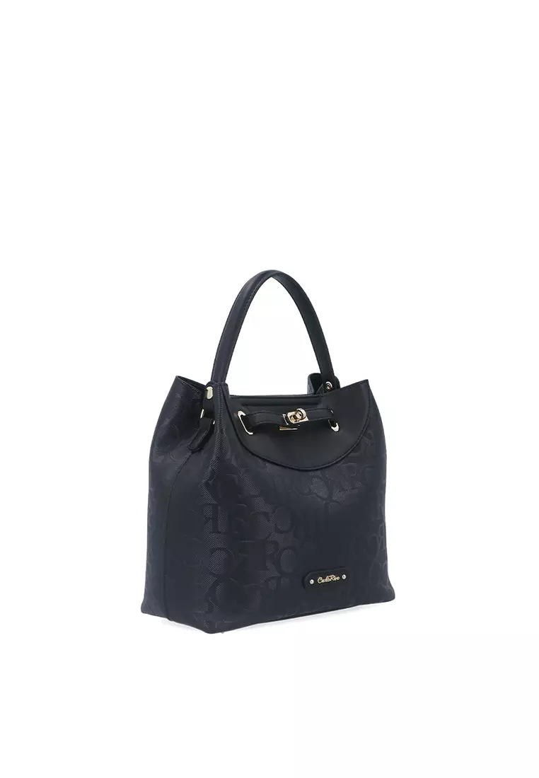 Black Vienna Bucket Bag in CR Monogram
