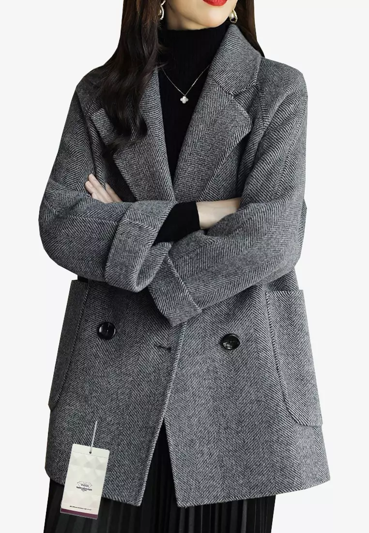 Buy Twenty Eight Shoes VANSA Fashionable Herringbone Woolen Mid