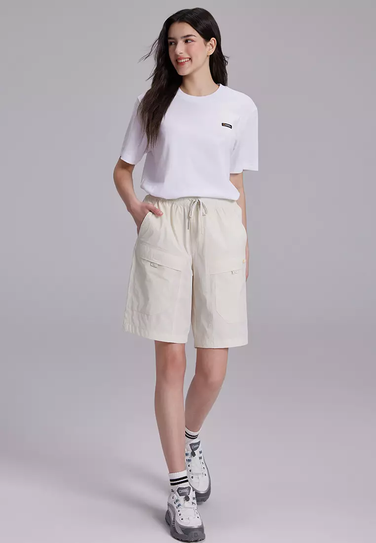 男女同款ADELIE輕便梭織彈性工裝短褲