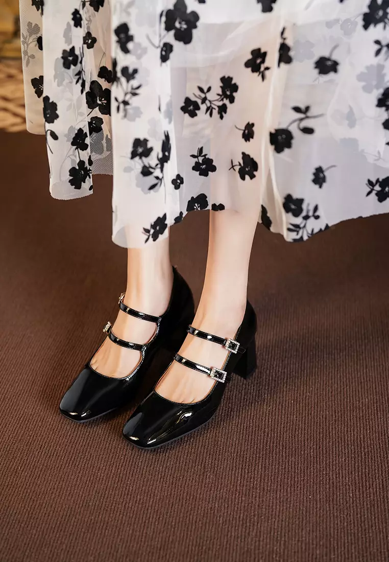 6CM Double Strap Mary Jane Shoes BY997-2