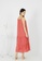 MMRS. Garb pink Carmen Ruffles Tiered Midi Dress - Coral 19731AA522F90CGS_4