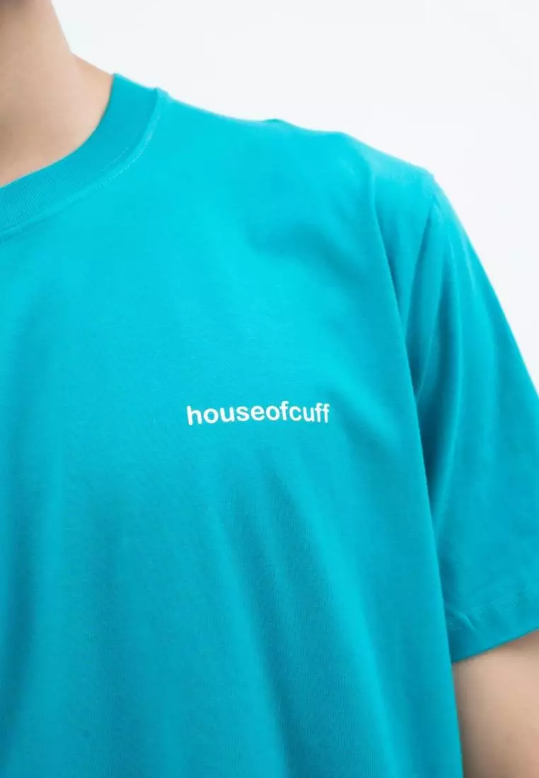 Jual House Of Cuff Kaos Polos Pria Premium Katun Combed Lengan Pendek Biru Langit Original