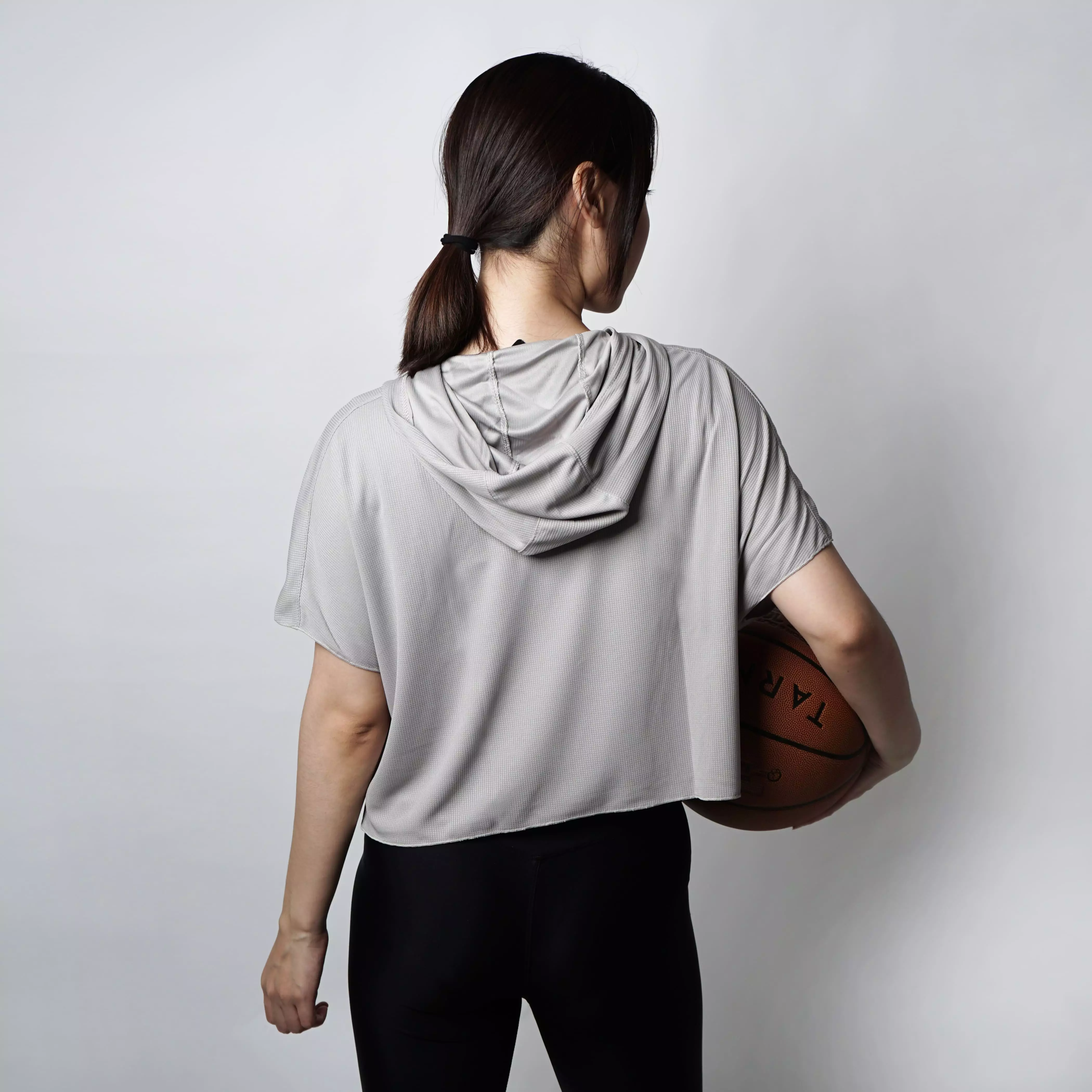 Jual Donson DONSON Hoodie Lengan Pendek Luaran Atasan Crop Wanita Warna ...