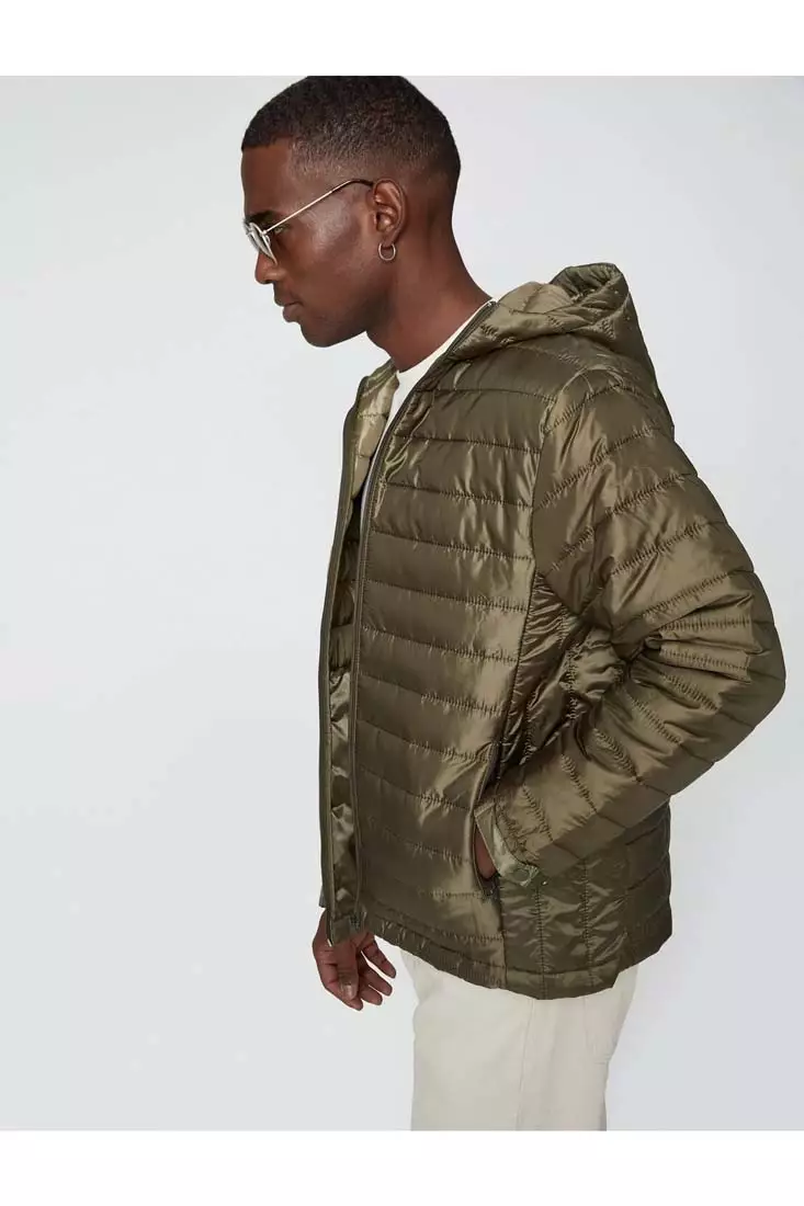 Men's hooded sale bubble jacket