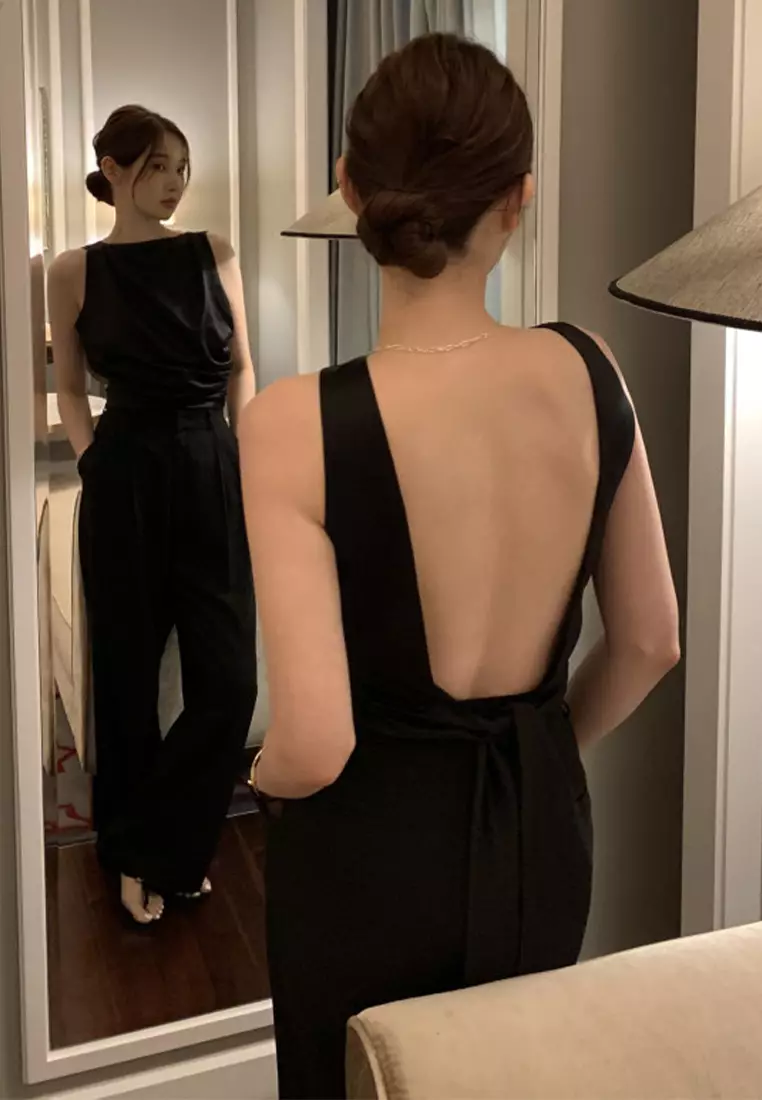 2024 Summer New French Style Minimalist Fashion Sleeveless Women's Top CA24061109BK