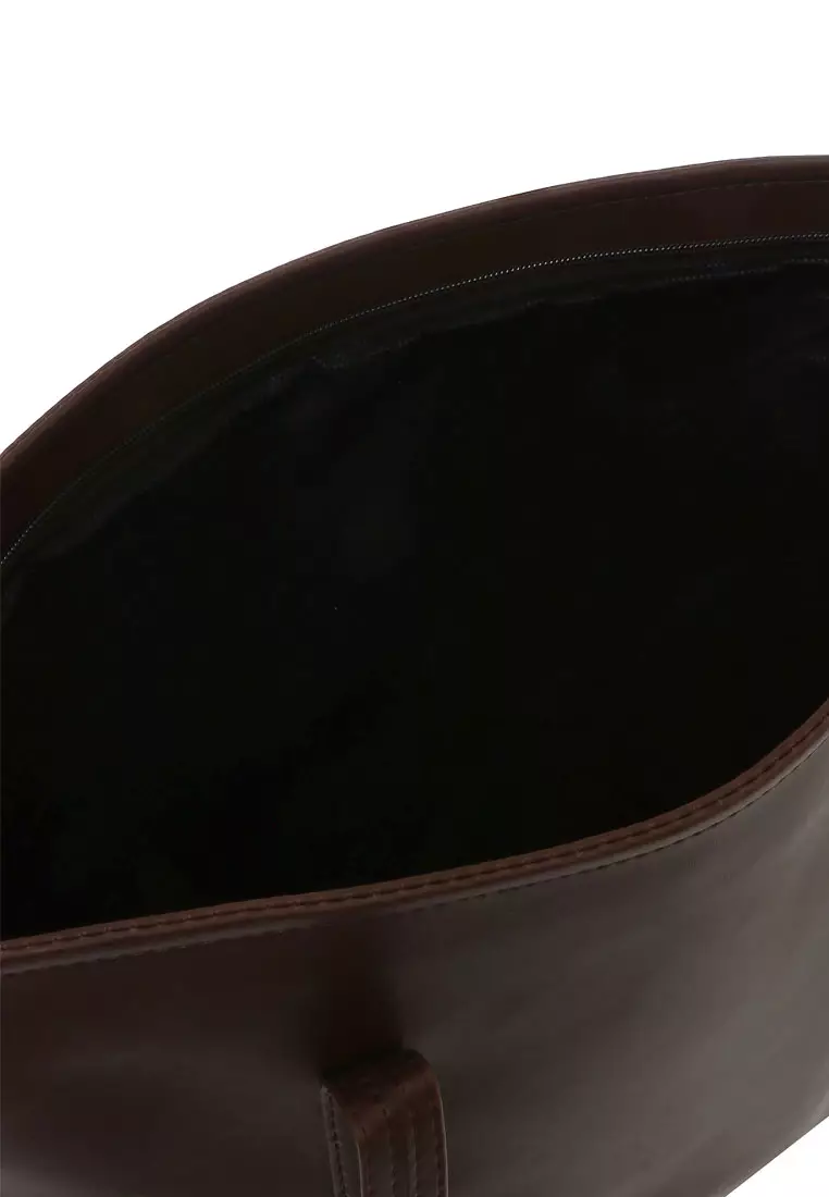 Kyla Tote Bags Woman Plain Design Simple Tas Wanita Casual Premium Quality - Brown