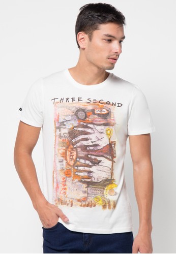 Abstract Text Printed Tee