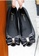 Halo black Bow Waterproof Jelly Flats Shoes FCB07SHD1A895BGS_4