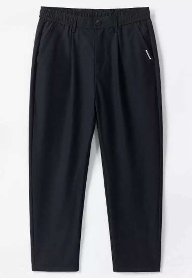 彈性腰圍修身西褲