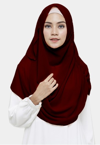 Jual Zelena Najwa Instan Hijab Maroon Original Zalora Indonesia