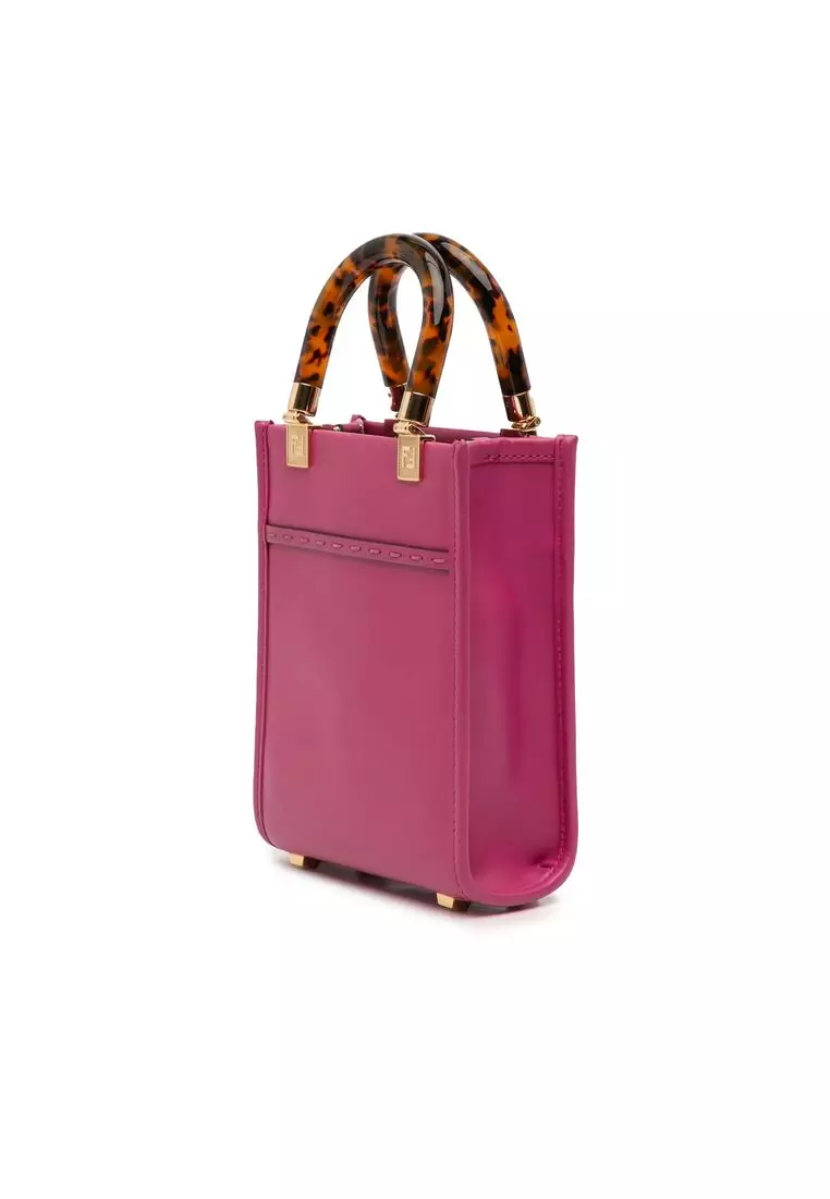 Pre-Loved Fendi Mini Leather Sunshine Shopper Tote