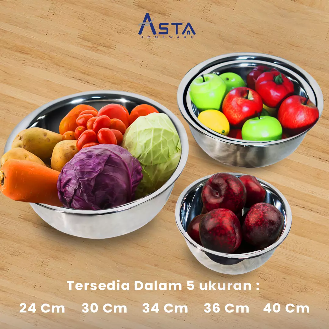 Jual Asta Homeware Asta Baskom Stainless Steel Tebal Anti Karat ...