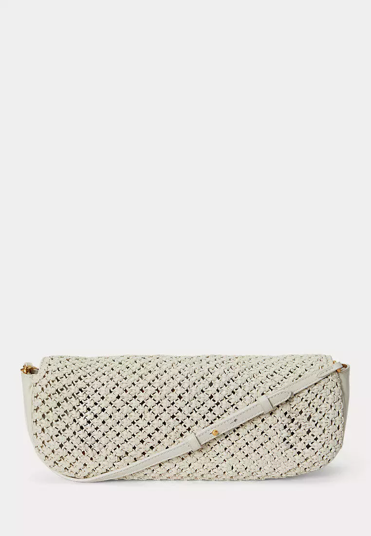 Polo Ralph Lauren Women Bellport Woven Leather Long-Flap Clutch