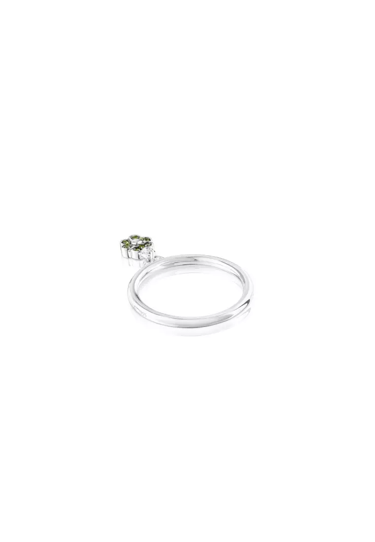 Tous TOUS New Motif Silver Ring with Chrome Diopside Flower 2024 | Buy Tous  Online | ZALORA Hong Kong