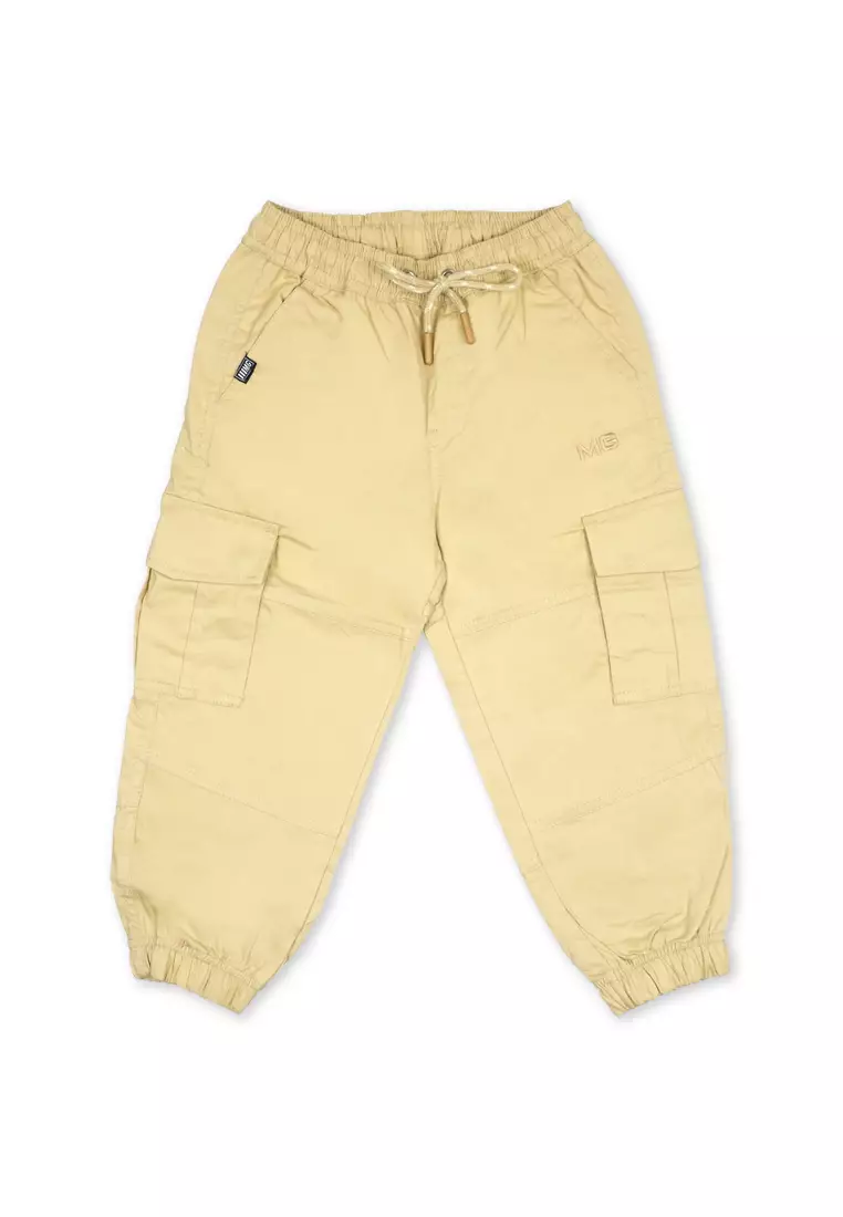 Buy Moose Gear Boys Twill Cargo Jogger Pants with Embro details