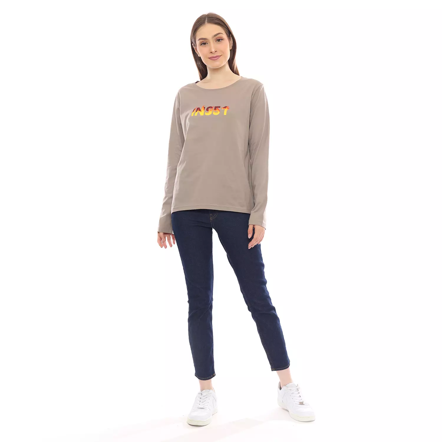 Insight Kaos Lengan Panjang Wanita B Fiery Bone Long Tee Planet Surf