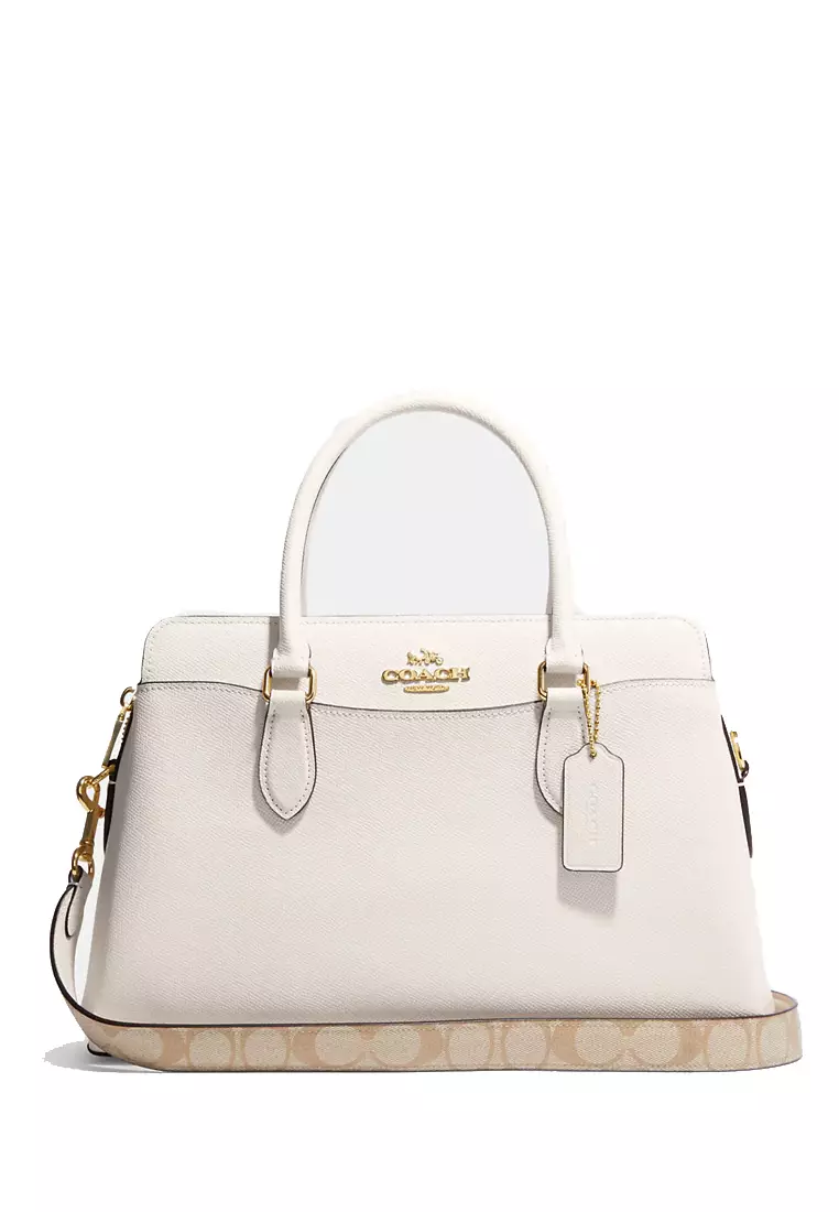 Buy COACH COACH Darcie Carryall With Signature Canvas Detail Online ...