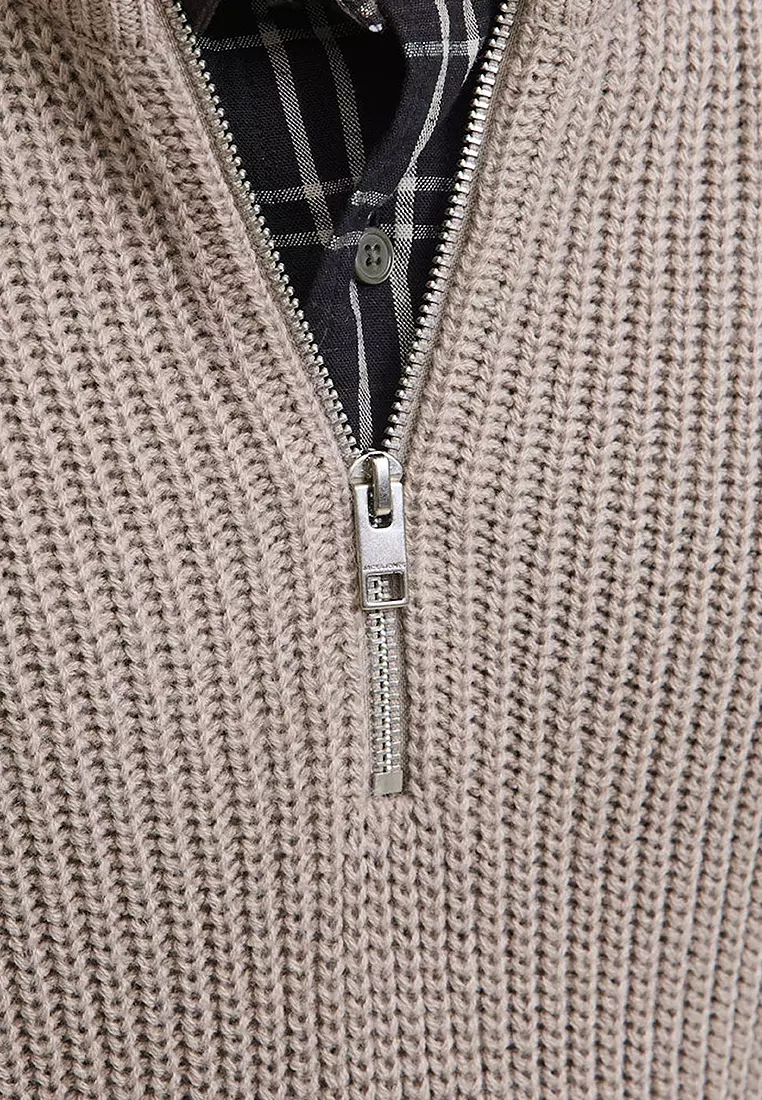 Half Zip Knit Sweater