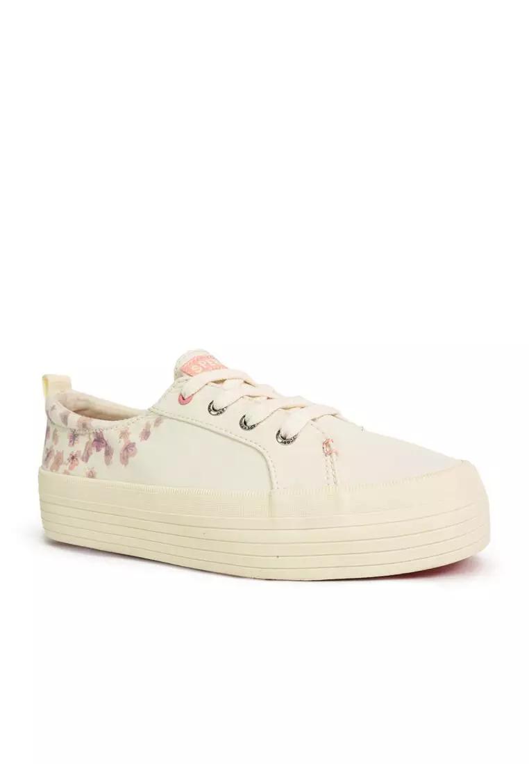 Women's Crest Platform II Sneakers - Light Beige/Sakura (25S00902)
