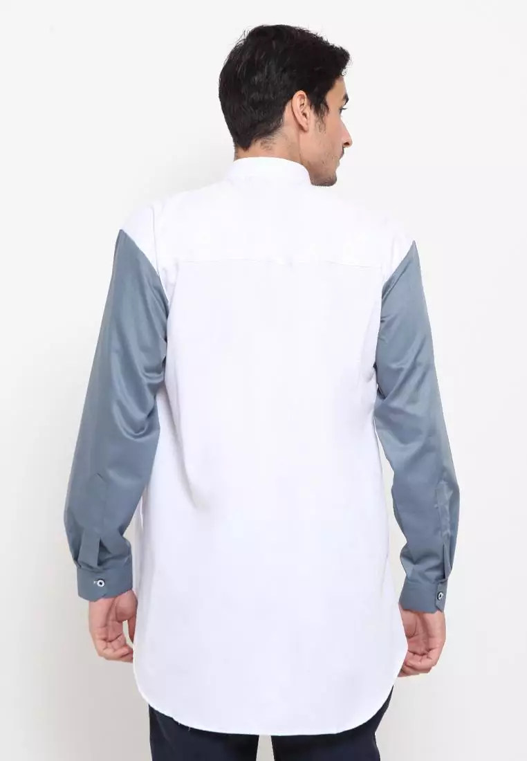 Zayidan Baju Koko Gamis Muslim Pria Zaid - Putih
