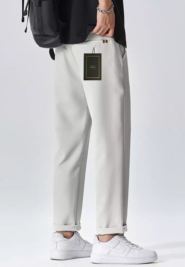 Elastic Waistline Straight Suit Pants AY-L9821