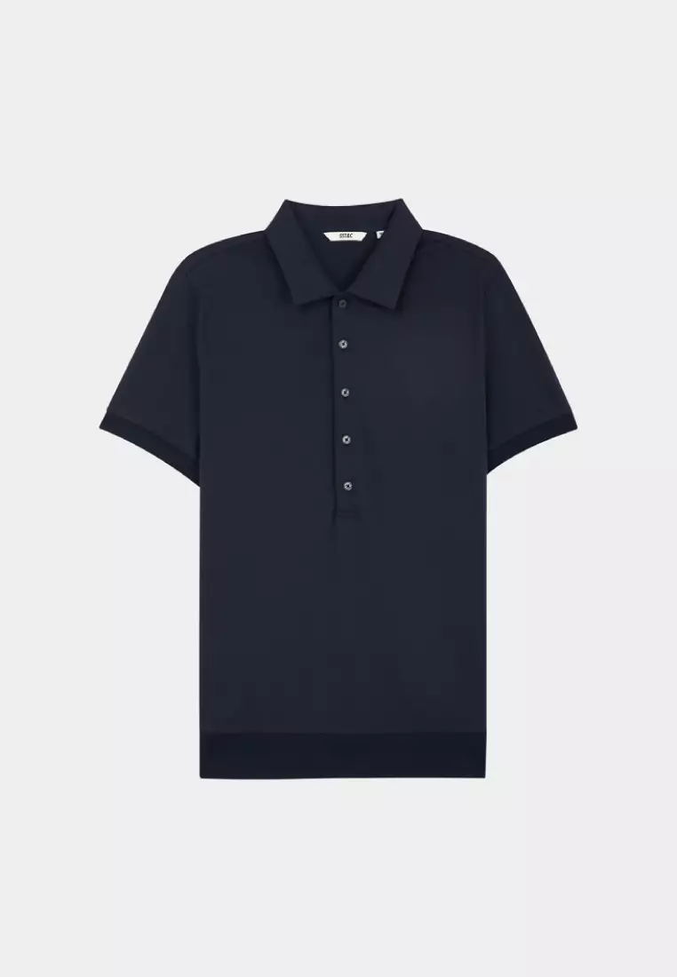 杏色領袢固定式POLO衫