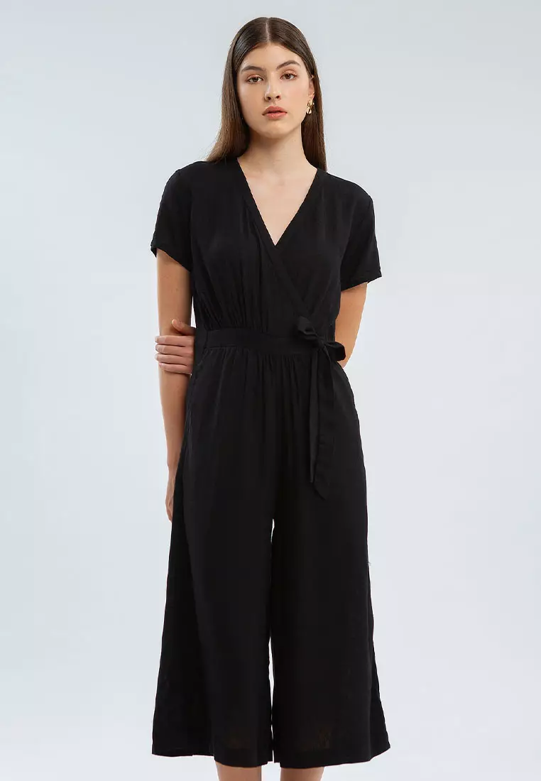 Minimal Akashya Jumpsuit Jet Black Size S - Warna JET BLACK