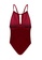 PINK N' PROPER red Opulence Danya Keyhole Velvet One-Piece Swimsuit D24D1USA6A2648GS_6