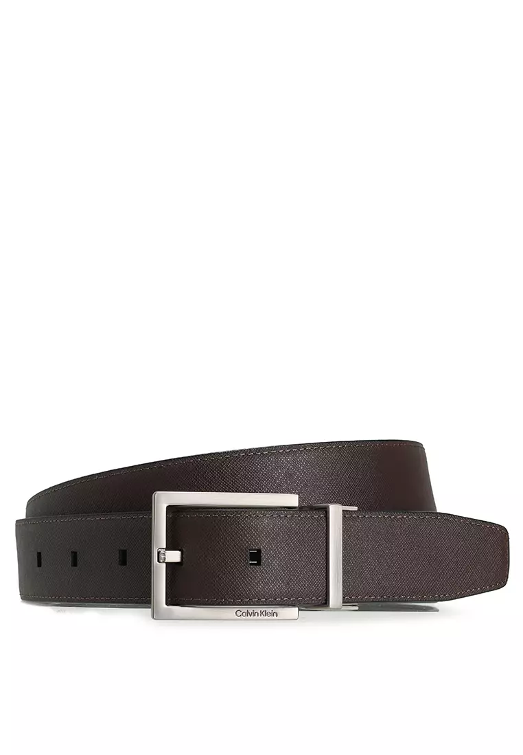 Square Buckle Smooth 32MM Reversible Belt - Calvin Klein Accessories