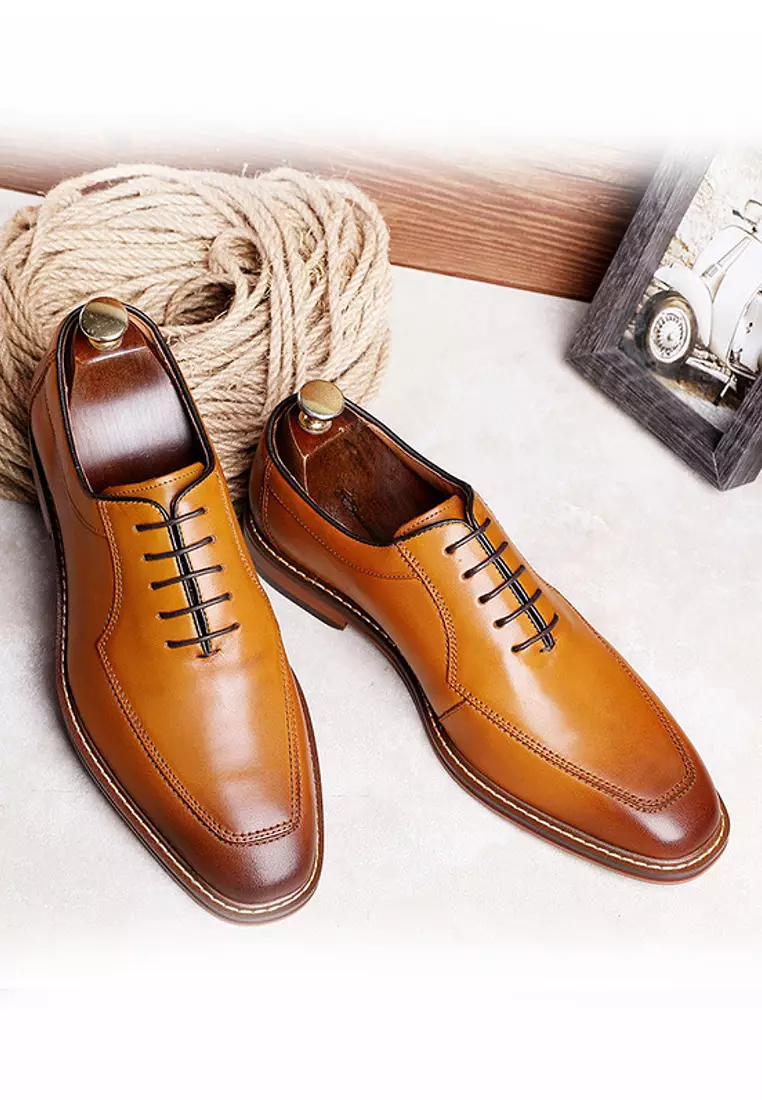 Suede patchwork business Footwear