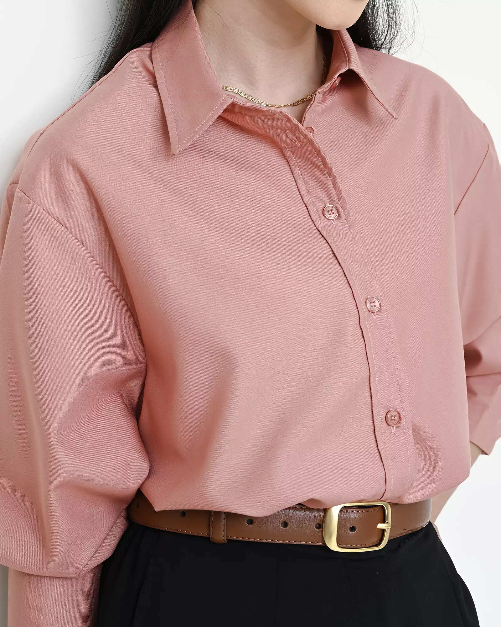 Geulis.id PIPER SHIRT / KEMEJA OVERSIZE WANITA - LIGHTMARSALA