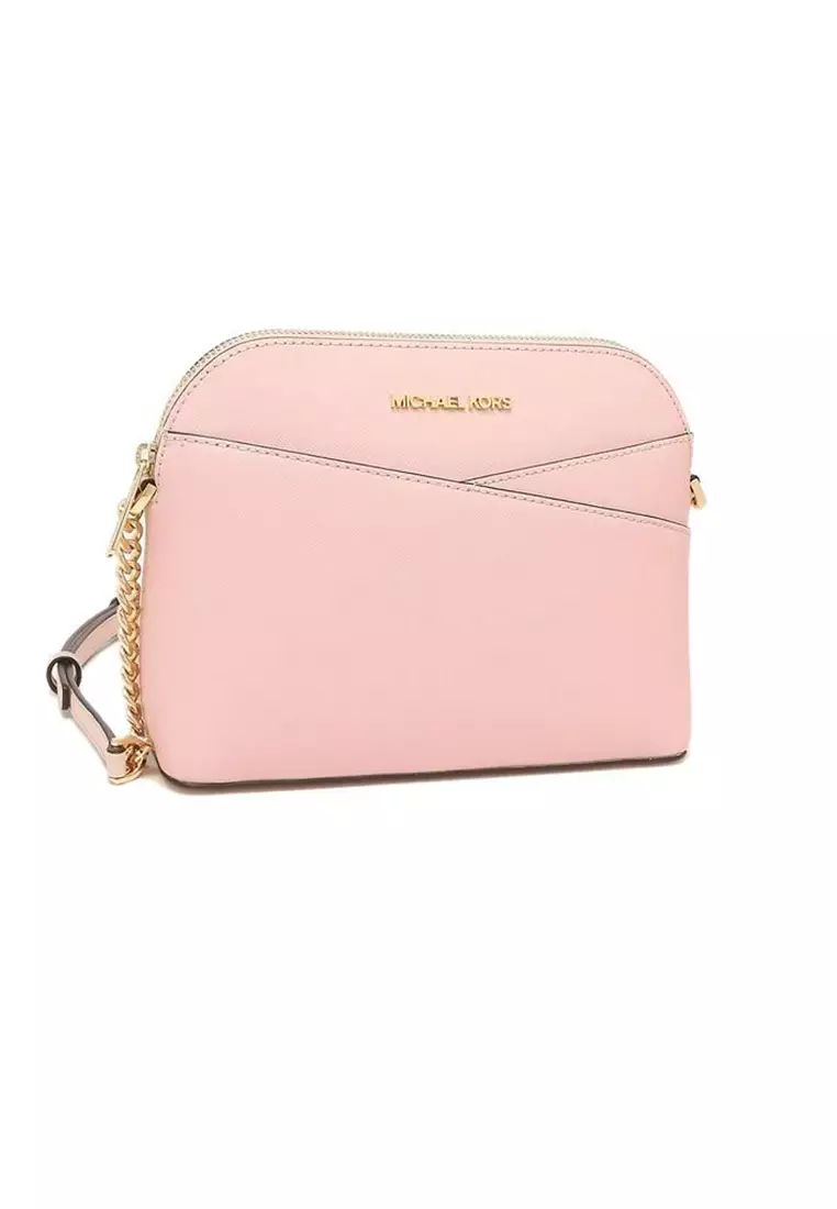 Michael Kors Jet Set Travel MD Dome Crossbody Bag Powder Blush 35F1GTVC6T