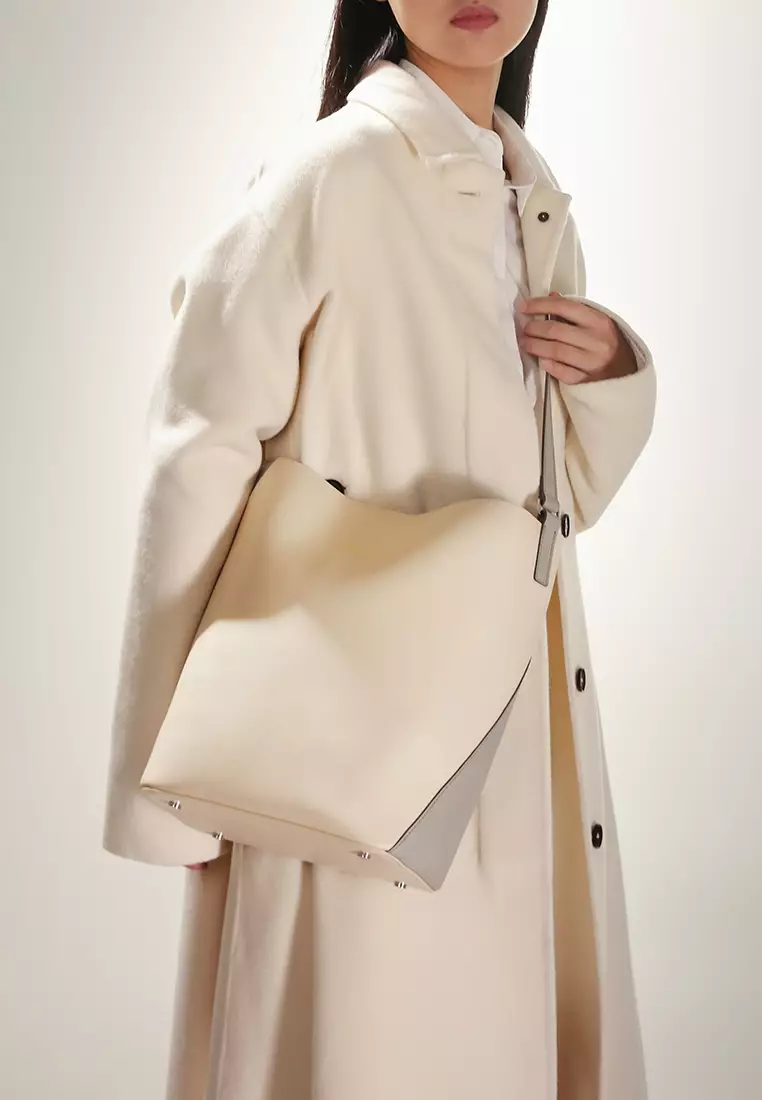 ANAIS Shoulder Bag - Cream / Grey