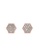 Her Jewellery gold Hexagon Earrings (Rose Gold) - Made with premium grade crystals from Austria EB984ACBCD61D8GS_2